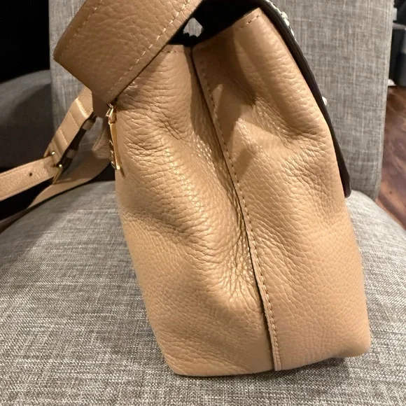 Coach Remi Leather Shoulder Bag With Whipstitch Daisy Appliqué